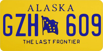 AK license plate GZH609