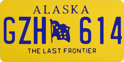 AK license plate GZH614