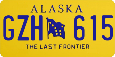 AK license plate GZH615