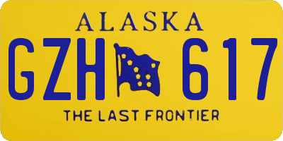 AK license plate GZH617