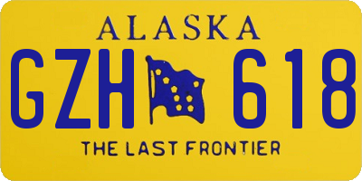 AK license plate GZH618