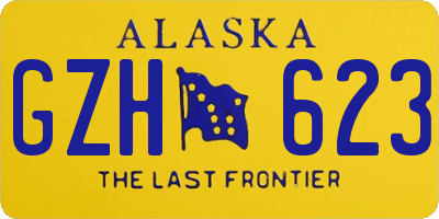 AK license plate GZH623