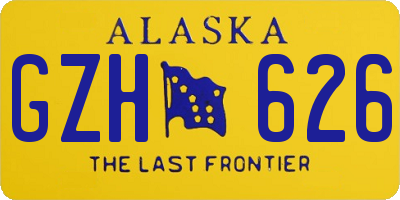 AK license plate GZH626