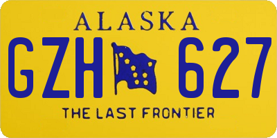 AK license plate GZH627