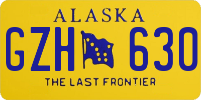 AK license plate GZH630
