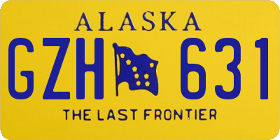 AK license plate GZH631