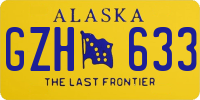 AK license plate GZH633