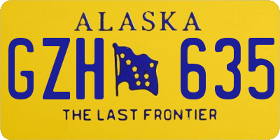 AK license plate GZH635