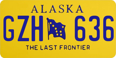 AK license plate GZH636