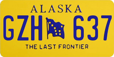 AK license plate GZH637