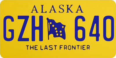 AK license plate GZH640