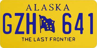 AK license plate GZH641