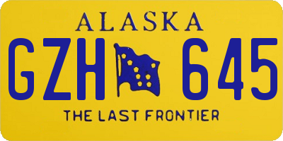 AK license plate GZH645