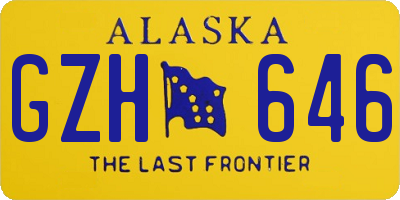 AK license plate GZH646