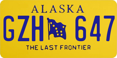 AK license plate GZH647