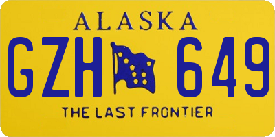 AK license plate GZH649