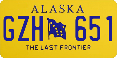 AK license plate GZH651