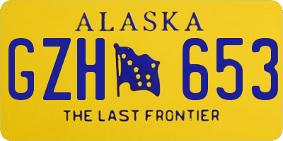 AK license plate GZH653