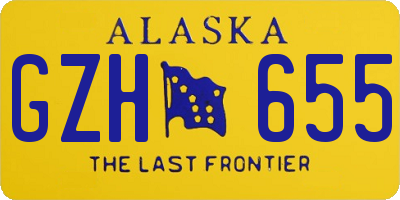 AK license plate GZH655