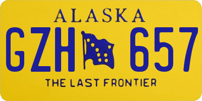 AK license plate GZH657