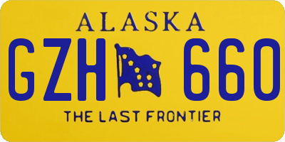 AK license plate GZH660