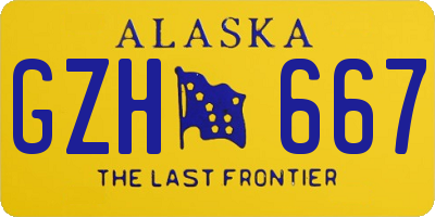 AK license plate GZH667
