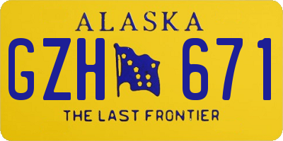 AK license plate GZH671