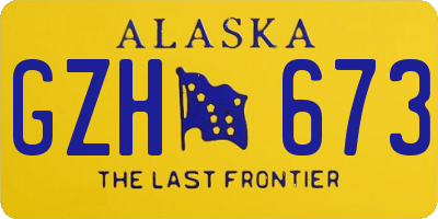 AK license plate GZH673