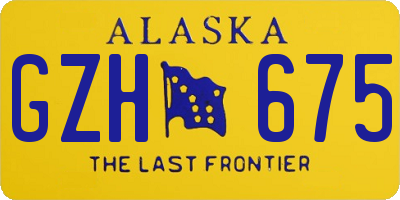 AK license plate GZH675