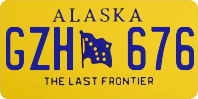 AK license plate GZH676