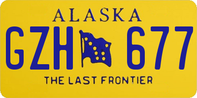 AK license plate GZH677