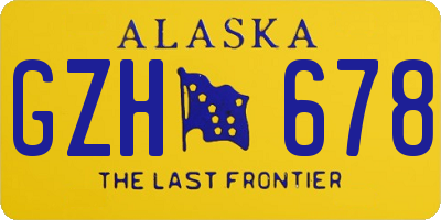 AK license plate GZH678