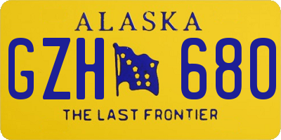 AK license plate GZH680