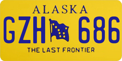 AK license plate GZH686