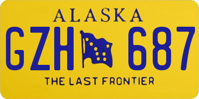 AK license plate GZH687