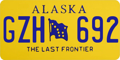 AK license plate GZH692