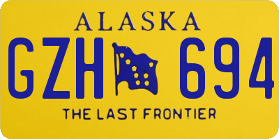 AK license plate GZH694