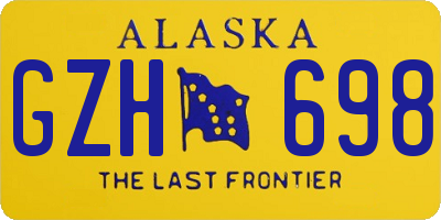 AK license plate GZH698