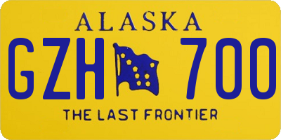 AK license plate GZH700