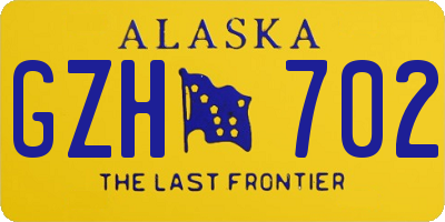 AK license plate GZH702