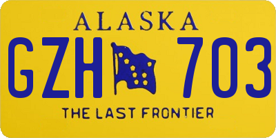 AK license plate GZH703