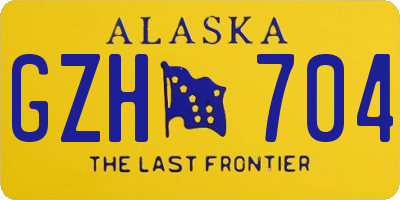 AK license plate GZH704