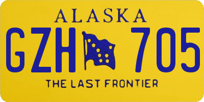 AK license plate GZH705