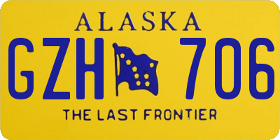 AK license plate GZH706