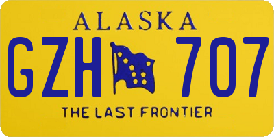 AK license plate GZH707