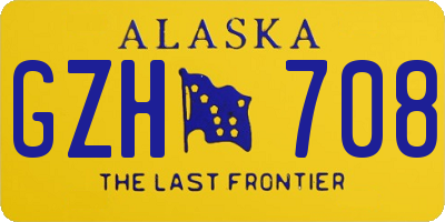 AK license plate GZH708