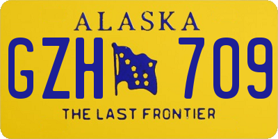 AK license plate GZH709