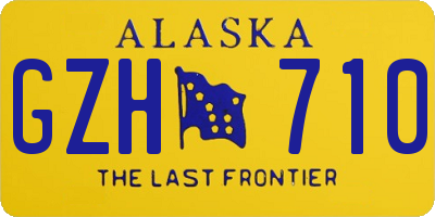 AK license plate GZH710