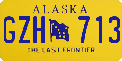 AK license plate GZH713