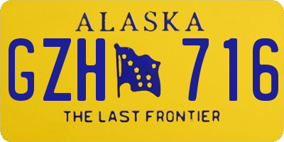 AK license plate GZH716